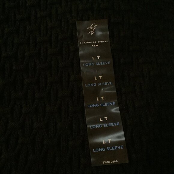 Shaquille O’Neal LT Black Big And Tall Crew Neck Long Sleeve Pullover New - Picture 6 of 7